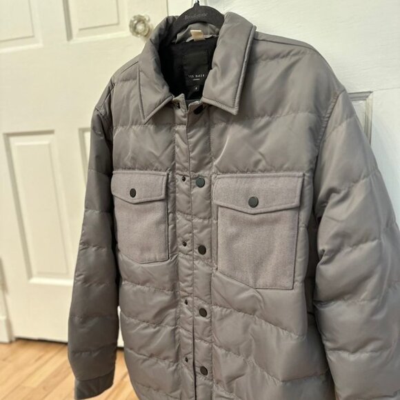 Ted Baker Velocity Puffer Jacket, Gray, Size 3 (like Medium), like-new condition - Picture 1 of 5